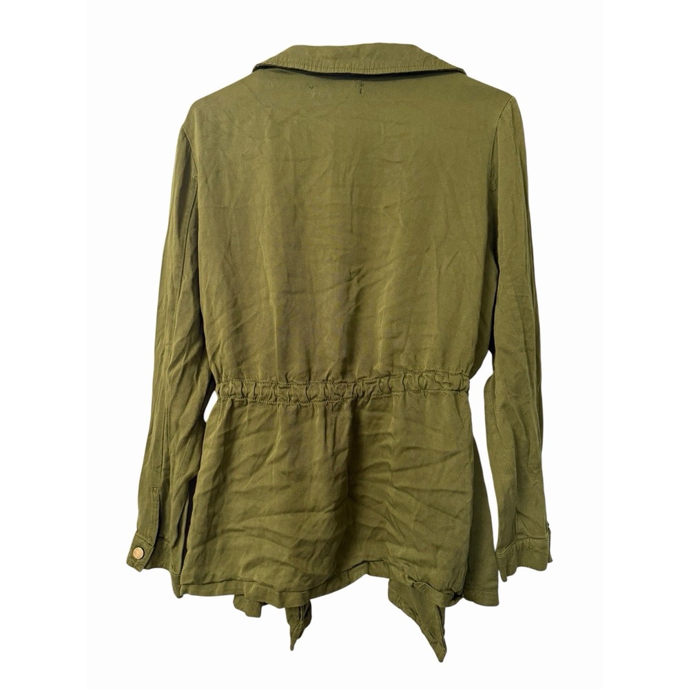 Stoosh Utility Cargo Anorak Olive Green Jacket Safari Military Mediu - Picture 3 of 7